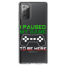 DistinctInk® Clear Shockproof Hybrid Case for Apple iPhone / Samsung Galaxy / Google Pixel - I Paused My Game to Be Here Gamer Video Games