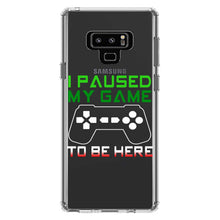 DistinctInk® Clear Shockproof Hybrid Case for Apple iPhone / Samsung Galaxy / Google Pixel - I Paused My Game to Be Here Gamer Video Games