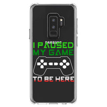 DistinctInk® Clear Shockproof Hybrid Case for Apple iPhone / Samsung Galaxy / Google Pixel - I Paused My Game to Be Here Gamer Video Games