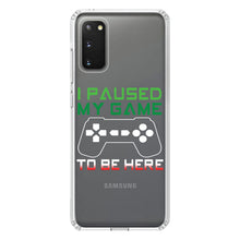 DistinctInk® Clear Shockproof Hybrid Case for Apple iPhone / Samsung Galaxy / Google Pixel - I Paused My Game to Be Here Gamer Video Games