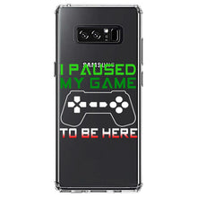DistinctInk® Clear Shockproof Hybrid Case for Apple iPhone / Samsung Galaxy / Google Pixel - I Paused My Game to Be Here Gamer Video Games