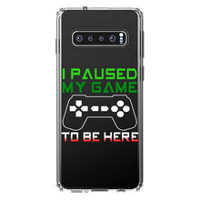 DistinctInk® Clear Shockproof Hybrid Case for Apple iPhone / Samsung Galaxy / Google Pixel - I Paused My Game to Be Here Gamer Video Games