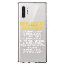 DistinctInk® Clear Shockproof Hybrid Case for Apple iPhone / Samsung Galaxy / Google Pixel - BBQ Rules for Men