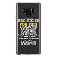 DistinctInk® Clear Shockproof Hybrid Case for Apple iPhone / Samsung Galaxy / Google Pixel - BBQ Rules for Men