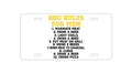Custom Aluminum Decorative Vanity Front License Plate - BBQ Rules for Men