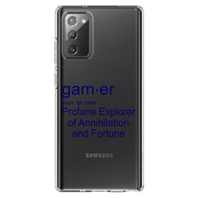 DistinctInk® Clear Shockproof Hybrid Case for Apple iPhone / Samsung Galaxy / Google Pixel - Gamer Dictionary Definition Profane Explorer