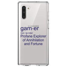 DistinctInk® Clear Shockproof Hybrid Case for Apple iPhone / Samsung Galaxy / Google Pixel - Gamer Dictionary Definition Profane Explorer