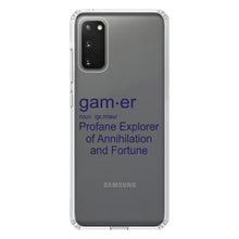 DistinctInk® Clear Shockproof Hybrid Case for Apple iPhone / Samsung Galaxy / Google Pixel - Gamer Dictionary Definition Profane Explorer