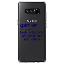 DistinctInk® Clear Shockproof Hybrid Case for Apple iPhone / Samsung Galaxy / Google Pixel - Gamer Dictionary Definition Profane Explorer