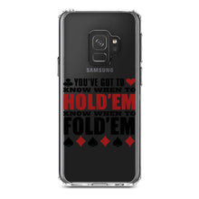 DistinctInk® Clear Shockproof Hybrid Case for Apple iPhone / Samsung Galaxy / Google Pixel - You've Got to Know When to Hold 'Em Fold 'Em