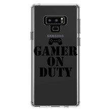 DistinctInk® Clear Shockproof Hybrid Case for Apple iPhone / Samsung Galaxy / Google Pixel - Gamer on Duty Video Games