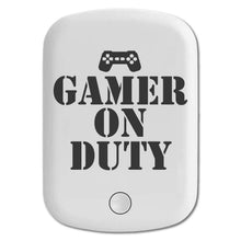 DistinctInk Magnetic Battery Pack, Wireless Portable Charger with USB-C Cable, Compatible with MagSafe iPhone 14 / 13 / 12 Series - Gamer on Duty Video Games