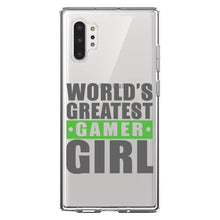 DistinctInk® Clear Shockproof Hybrid Case for Apple iPhone / Samsung Galaxy / Google Pixel - World's Greatest Gamer Girl Video Games