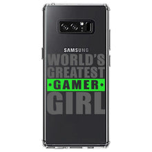 DistinctInk® Clear Shockproof Hybrid Case for Apple iPhone / Samsung Galaxy / Google Pixel - World's Greatest Gamer Girl Video Games