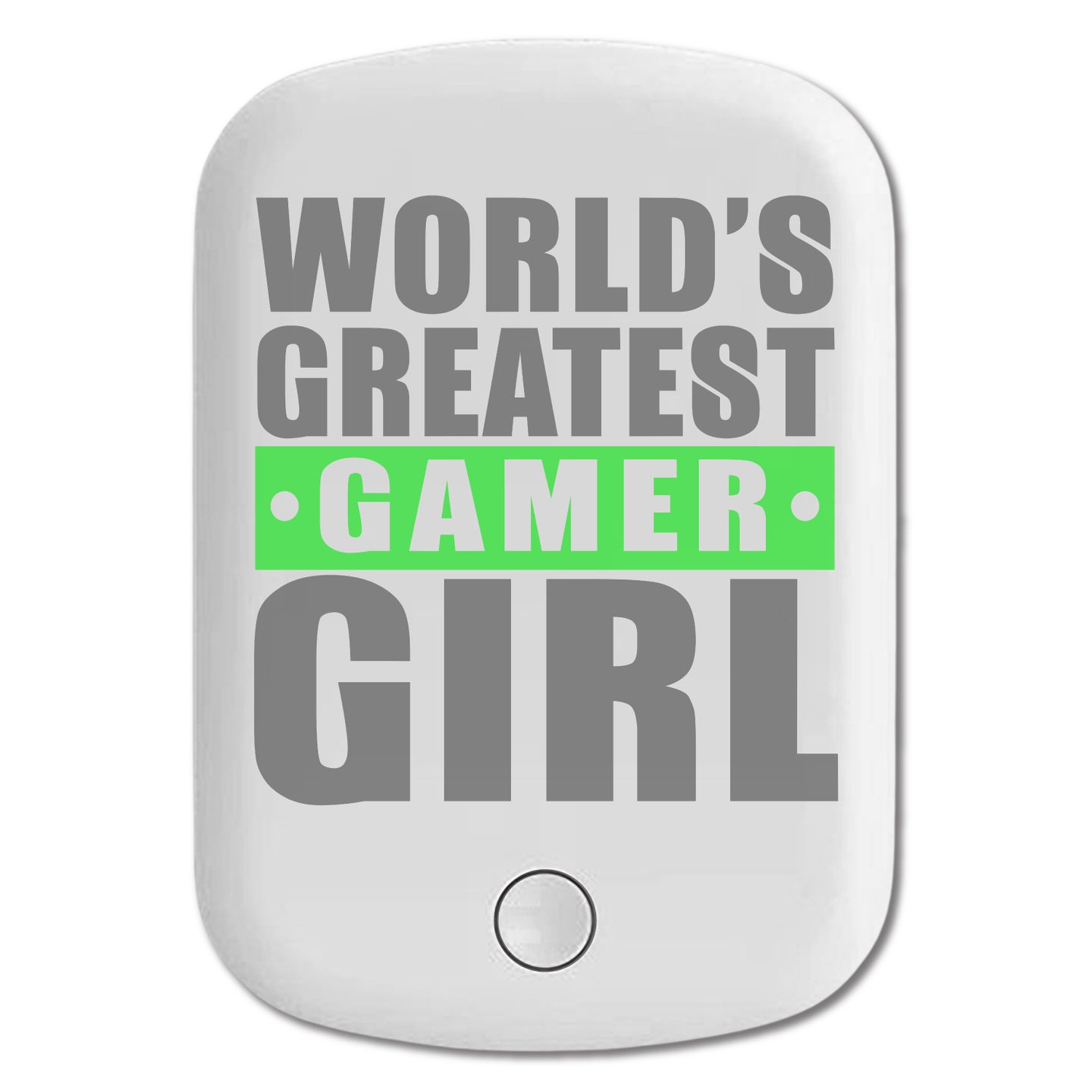 DistinctInk Magnetic Battery Pack, Wireless Portable Charger with USB-C Cable, Compatible with MagSafe iPhone 14 / 13 / 12 Series - World's Greatest Gamer Girl Video Games