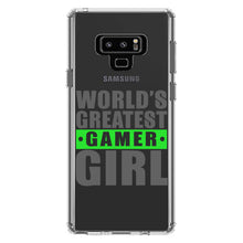 DistinctInk® Clear Shockproof Hybrid Case for Apple iPhone / Samsung Galaxy / Google Pixel - World's Greatest Gamer Girl Video Games