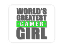 DistinctInk Custom Foam Rubber Mouse Pad - 1/4" Thick - World's Greatest Gamer Girl Video Games