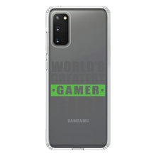 DistinctInk® Clear Shockproof Hybrid Case for Apple iPhone / Samsung Galaxy / Google Pixel - World's Greatest Gamer Girl Video Games
