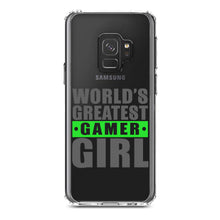 DistinctInk® Clear Shockproof Hybrid Case for Apple iPhone / Samsung Galaxy / Google Pixel - World's Greatest Gamer Girl Video Games