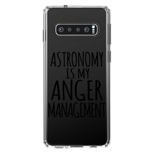 DistinctInk® Clear Shockproof Hybrid Case for Apple iPhone / Samsung Galaxy / Google Pixel - Astronomy is My Anger Management