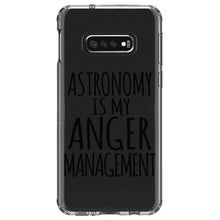 DistinctInk® Clear Shockproof Hybrid Case for Apple iPhone / Samsung Galaxy / Google Pixel - Astronomy is My Anger Management