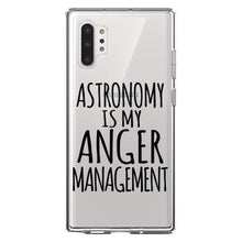 DistinctInk® Clear Shockproof Hybrid Case for Apple iPhone / Samsung Galaxy / Google Pixel - Astronomy is My Anger Management