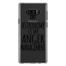 DistinctInk® Clear Shockproof Hybrid Case for Apple iPhone / Samsung Galaxy / Google Pixel - Astronomy is My Anger Management