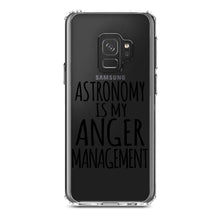 DistinctInk® Clear Shockproof Hybrid Case for Apple iPhone / Samsung Galaxy / Google Pixel - Astronomy is My Anger Management
