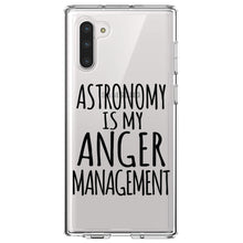 DistinctInk® Clear Shockproof Hybrid Case for Apple iPhone / Samsung Galaxy / Google Pixel - Astronomy is My Anger Management