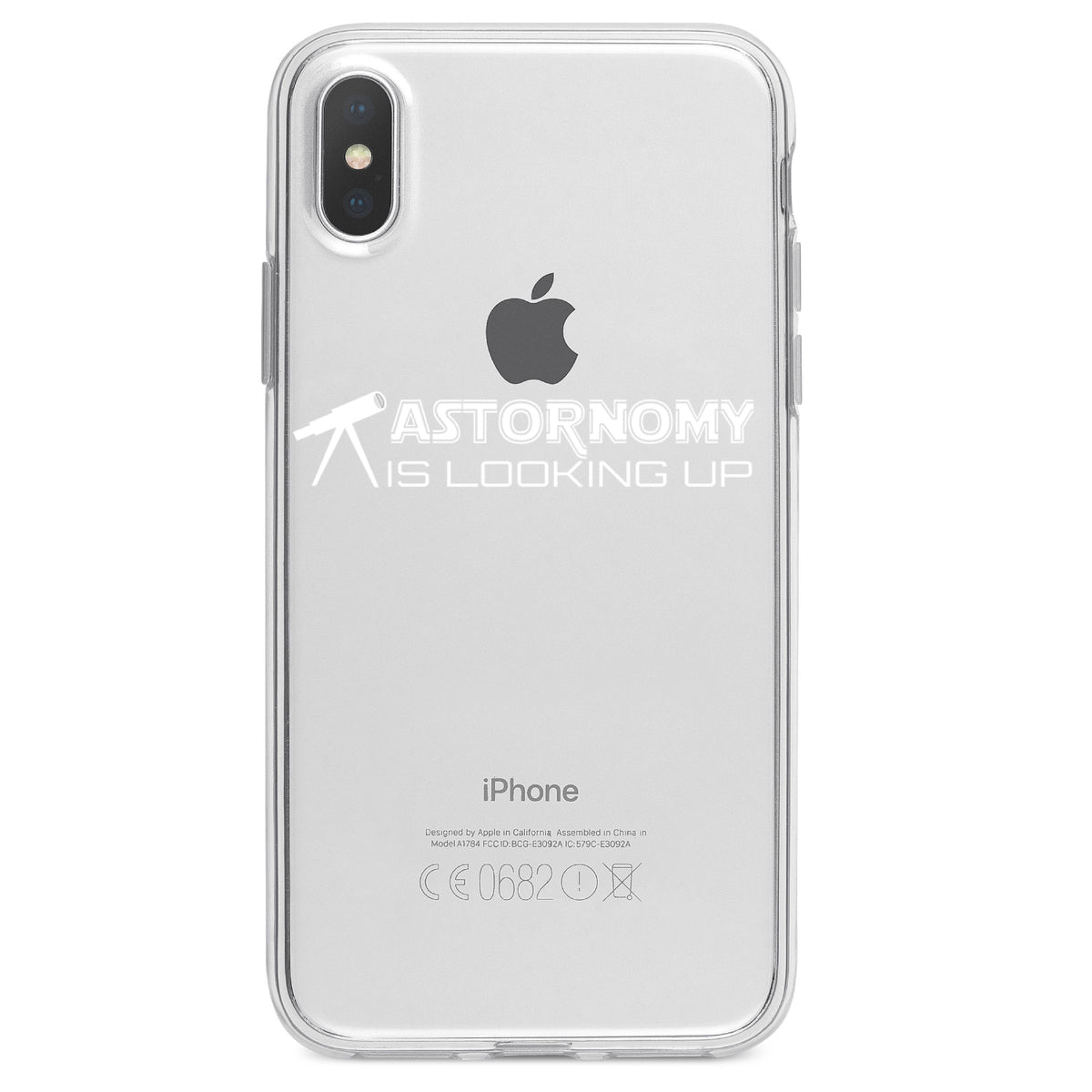 Astronomy is Looking Up Clear Shockproof iPhone Case, view 4
