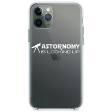 DistinctInk® Clear Shockproof Hybrid Case for Apple iPhone / Samsung Galaxy / Google Pixel - Astronomy is Looking Up