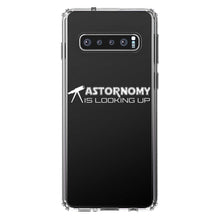 DistinctInk® Clear Shockproof Hybrid Case for Apple iPhone / Samsung Galaxy / Google Pixel - Astronomy is Looking Up