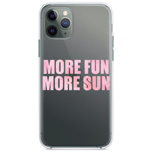 DistinctInk® Clear Shockproof Hybrid Case for Apple iPhone / Samsung Galaxy / Google Pixel - More Fun More Sun