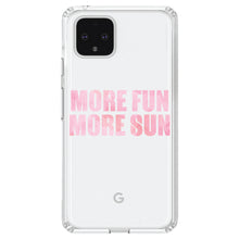 DistinctInk® Clear Shockproof Hybrid Case for Apple iPhone / Samsung Galaxy / Google Pixel - More Fun More Sun