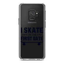 DistinctInk® Clear Shockproof Hybrid Case for Apple iPhone / Samsung Galaxy / Google Pixel - I Skate on the First Date