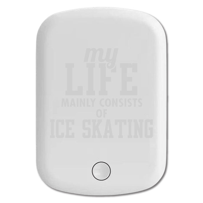 DistinctInk Magnetic Battery Pack, Wireless Portable Charger with USB-C Cable, Compatible with MagSafe iPhone 14 / 13 / 12 Series - My Life Mainly Consists of Ice Skating