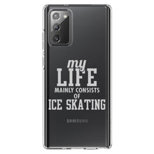 DistinctInk® Clear Shockproof Hybrid Case for Apple iPhone / Samsung Galaxy / Google Pixel - My Life Mainly Consists of Ice Skating