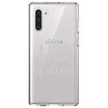 DistinctInk® Clear Shockproof Hybrid Case for Apple iPhone / Samsung Galaxy / Google Pixel - My Life Mainly Consists of Ice Skating