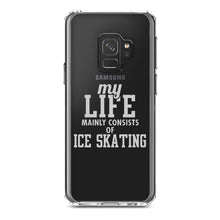 DistinctInk® Clear Shockproof Hybrid Case for Apple iPhone / Samsung Galaxy / Google Pixel - My Life Mainly Consists of Ice Skating