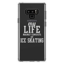 DistinctInk® Clear Shockproof Hybrid Case for Apple iPhone / Samsung Galaxy / Google Pixel - My Life Mainly Consists of Ice Skating