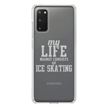 DistinctInk® Clear Shockproof Hybrid Case for Apple iPhone / Samsung Galaxy / Google Pixel - My Life Mainly Consists of Ice Skating