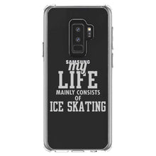 DistinctInk® Clear Shockproof Hybrid Case for Apple iPhone / Samsung Galaxy / Google Pixel - My Life Mainly Consists of Ice Skating