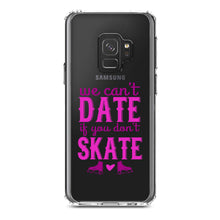 DistinctInk® Clear Shockproof Hybrid Case for Apple iPhone / Samsung Galaxy / Google Pixel - We Can't Date If You Don't Skate