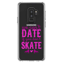 DistinctInk® Clear Shockproof Hybrid Case for Apple iPhone / Samsung Galaxy / Google Pixel - We Can't Date If You Don't Skate