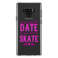 DistinctInk® Clear Shockproof Hybrid Case for Apple iPhone / Samsung Galaxy / Google Pixel - We Can't Date If You Don't Skate
