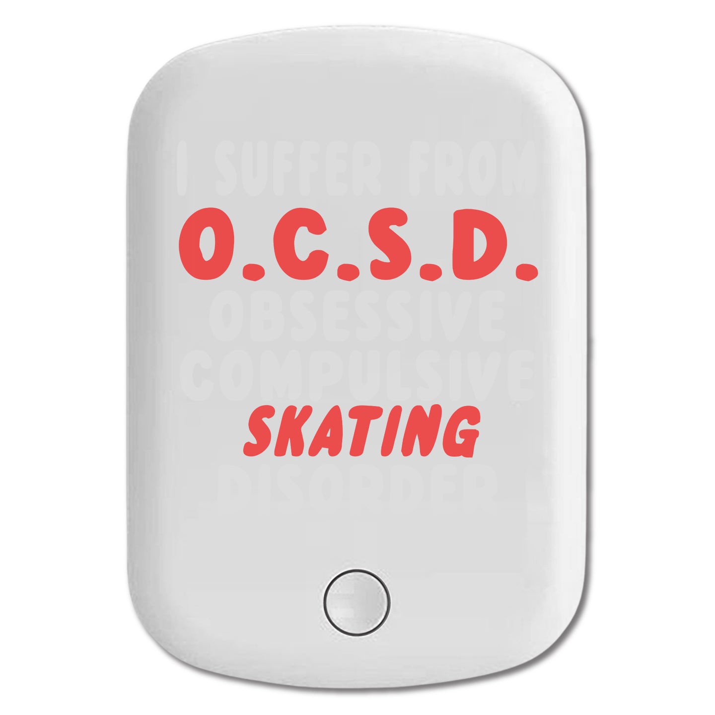 DistinctInk Magnetic Battery Pack, Wireless Portable Charger with USB-C Cable, Compatible with MagSafe iPhone 14 / 13 / 12 Series - OCSD - Obsessive Compulsive Skating Disorder