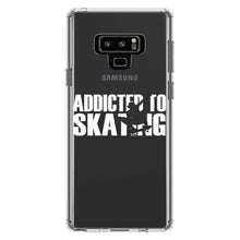 DistinctInk® Clear Shockproof Hybrid Case for Apple iPhone / Samsung Galaxy / Google Pixel - Addicted to Skating