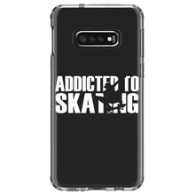 DistinctInk® Clear Shockproof Hybrid Case for Apple iPhone / Samsung Galaxy / Google Pixel - Addicted to Skating