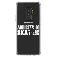DistinctInk® Clear Shockproof Hybrid Case for Apple iPhone / Samsung Galaxy / Google Pixel - Addicted to Skating