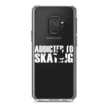 DistinctInk® Clear Shockproof Hybrid Case for Apple iPhone / Samsung Galaxy / Google Pixel - Addicted to Skating